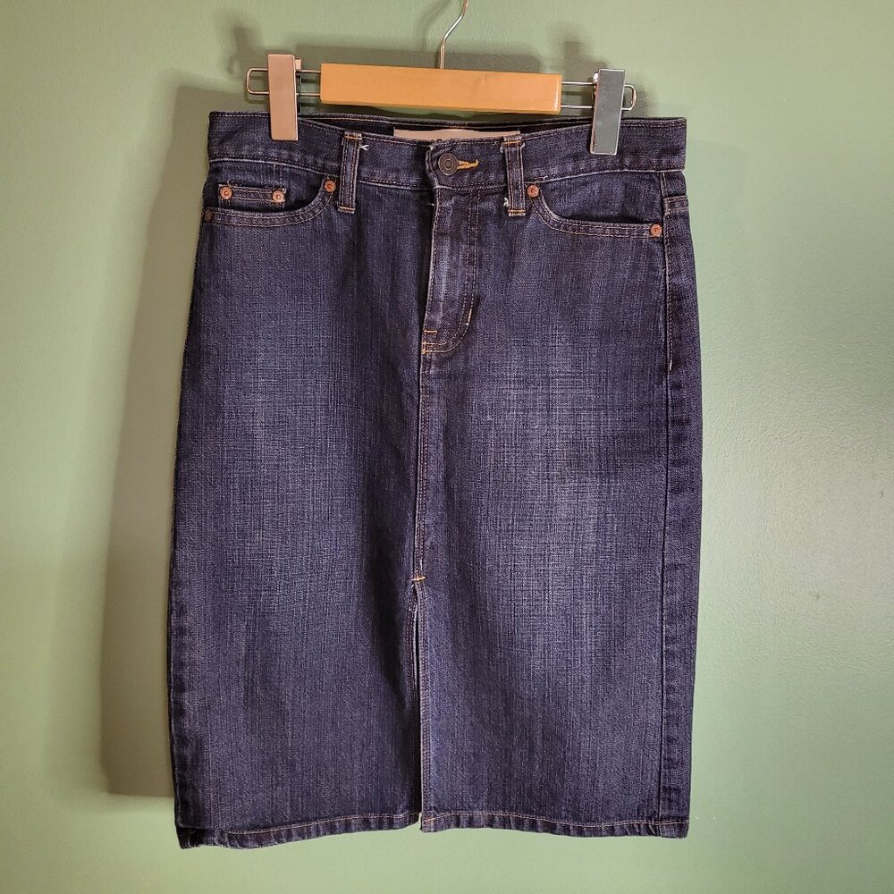 Gap denim skirt with front slit in size 1